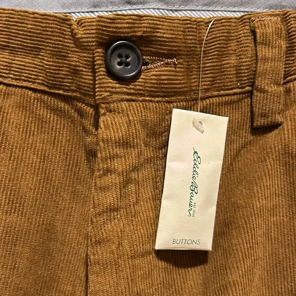Eddie Bauer brown corduroy size 30/34 NWOT - Picture 2 of 7